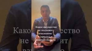 Какое имущество не подлежит аресту, взысканию.