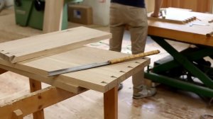 Изготовление стола из дуба (сборка на "ласточкин хвост") мастером Ишитани