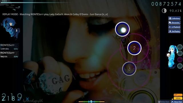 LADY GAGA ft. Akon - Just Dance (O_O) / OSU! смотреть онлайн