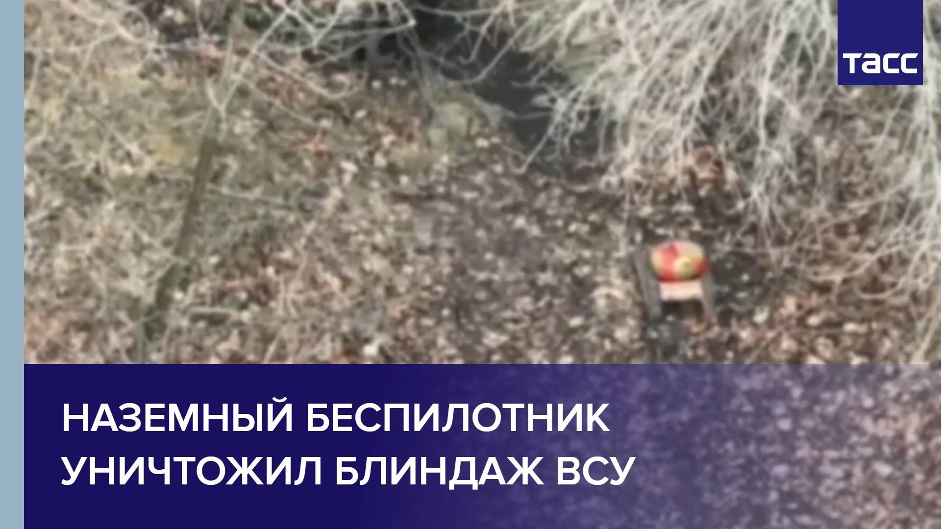 Наземный беспилотник группировки "Север" уничтожил блиндаж с ВСУ