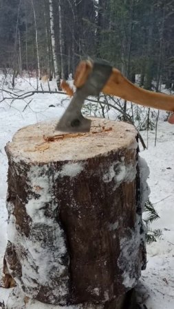 топор СССР и полено