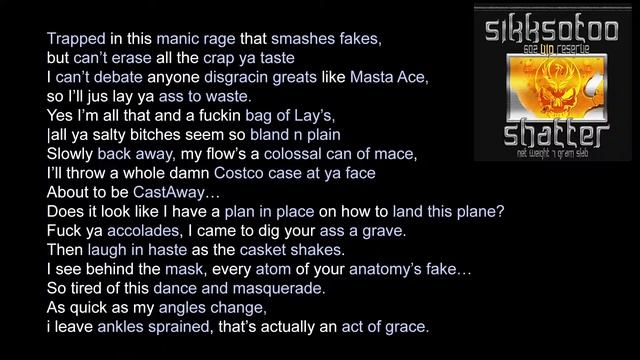 SikkSoToo - Shatter Lyric Video