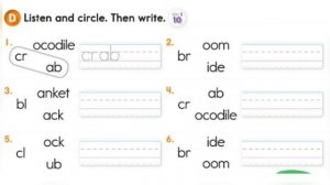 Consonant blends - br cr