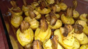 Картошка под парусом - шпик и яблоки