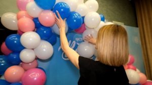 Оформление шарами на 8 марта Корпоратив Газпром