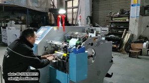 JPS-320FQ-TR-DN 25mm Glueless Rewinding Label Slitting Machine to Russia|Option: Rotary Die Cutting