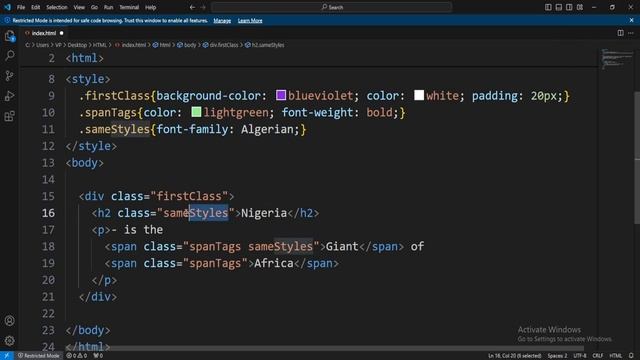 HTML Tutorial for Beginners: 121 HTML Basics Crash Course - HTML & Css Multiple Classes