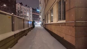 Пешеходная экскурсия по Хельсинки в снегопад 🇫🇮 / Хельсинки, Финляндия, 2025 4K