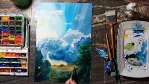 Пейзаж Акварелью. Очищение. Алла Валежина