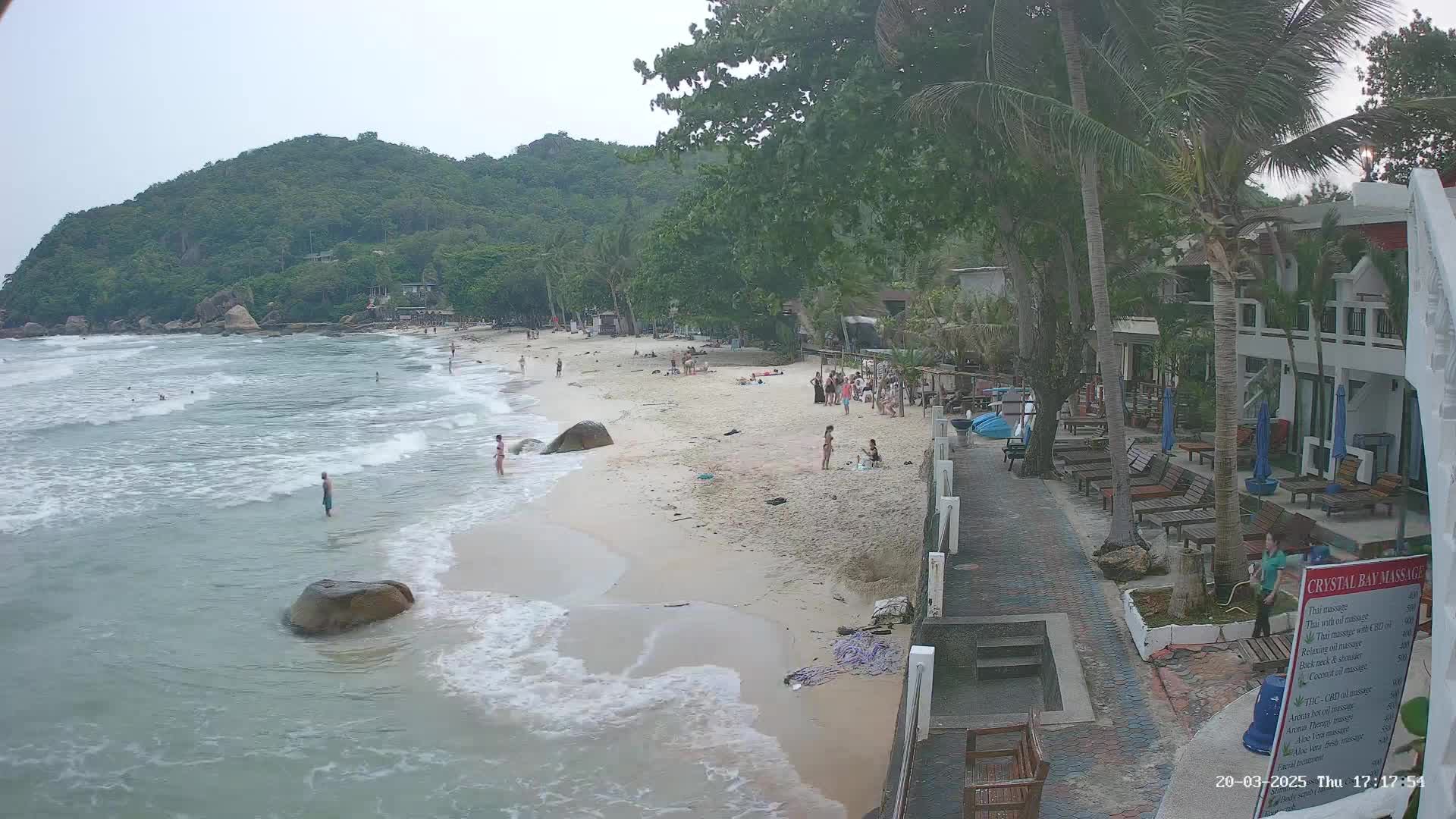 Crystal Bay Beach Resort | Ламай | Ко Самуи | Таиланд | Веб-камера на пляже в режиме реального време смотреть онлайн