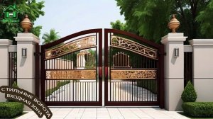 Распашные ворота фото идеи для вдохновения 🏡 (91)