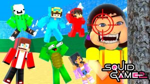 ОЧЕНЬ КРУТАЯ Игра кальмара новая версия SQUID GAME Майнкрафт мультфильм