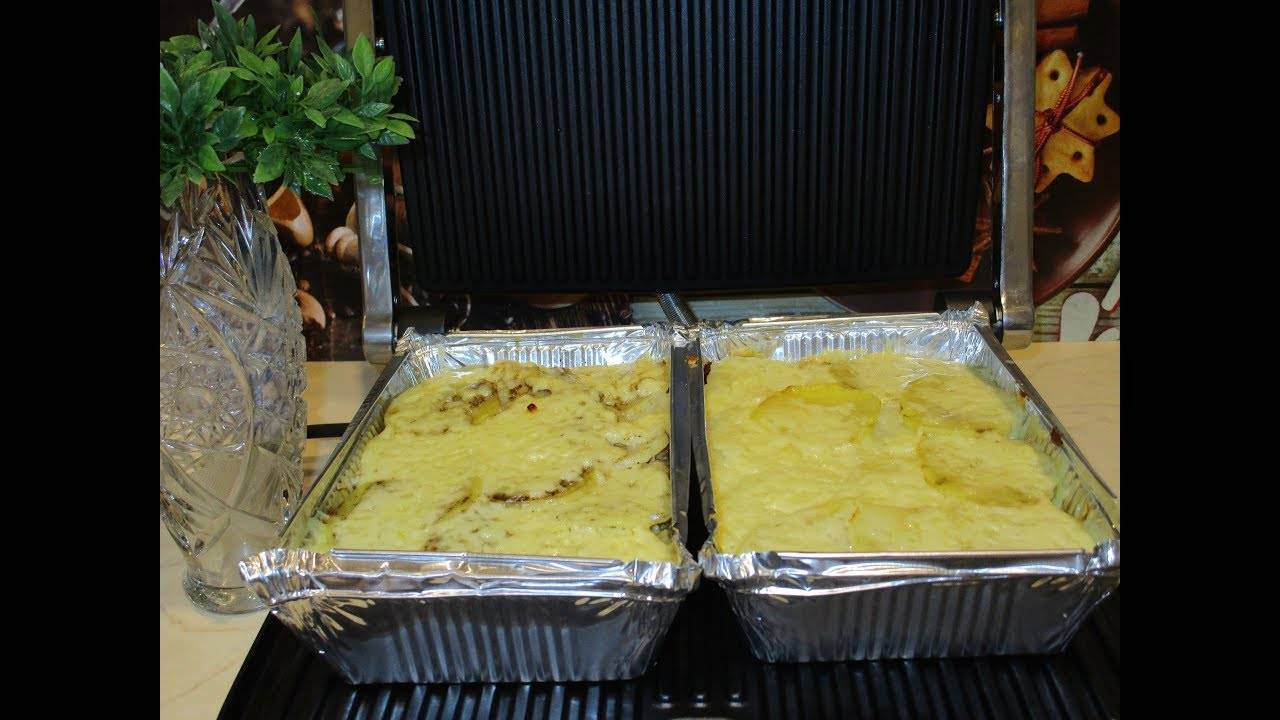 Запеканка с фаршем на электрогриле! Гриль SteakMaster REDMOND RGM-M801. смотреть онлайн