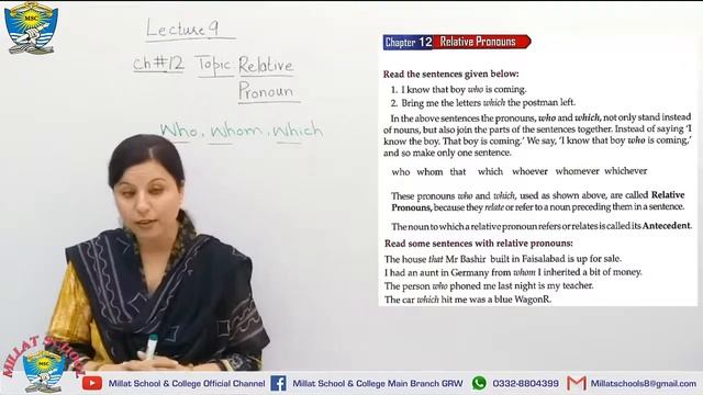 English | Wren & Martin | Lecture # 9 | Unit # 2 | Pronouns : Reflexive Pronoun | Millat School GRW смотреть онлайн
