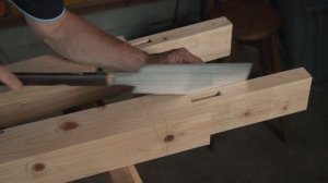 Изготовление моравского верстака, часть 1 (ножки)  (Moravian Workbench) мастером Хатанака