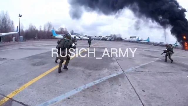 24 февраля.Гостомель.Выгрузка спецназа ВДВ смотреть онлайн