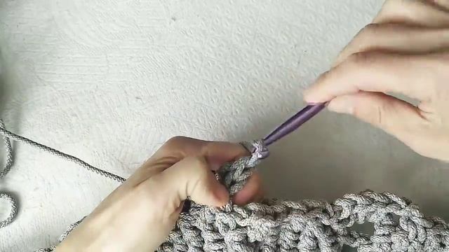 Коврик в смешанной технике: 7 ряд