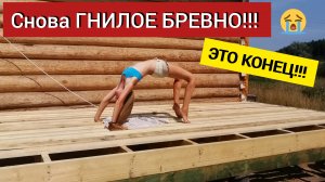 Мы думали, это конец! Снова гнилое бревно, трудности с креплением каркаса к дому. Но мы не сдаёмся!