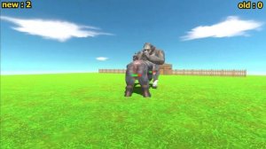 5 round old vs new goro Animal Revolt Battle Simulator
