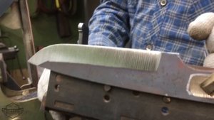 Шлифовка спусков лезвия ножа "Охотничий"