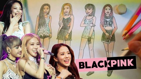 Как нарисовать группу Blackpink - Drawing BLACKPINK