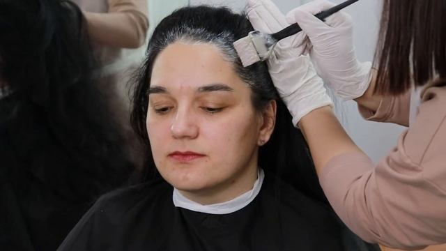 Окрашивание седины. Практика