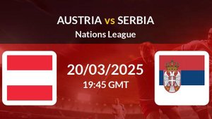 Футбол. Австрия - Сербия. Лига наций. Стыковые матчи А/В. Austria - Serbia. Uefa Nations League.