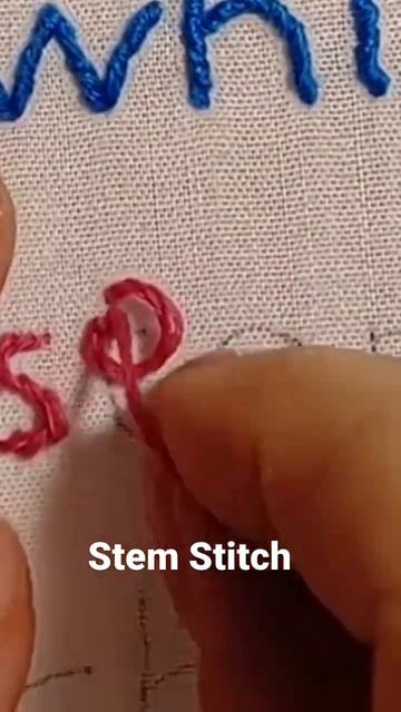 Basic Embroidery Stem Stitch