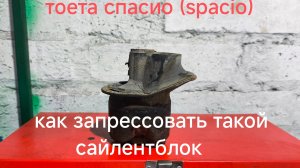 тоета спасио (спасио)  spacio как заперемовать сайлентблок.