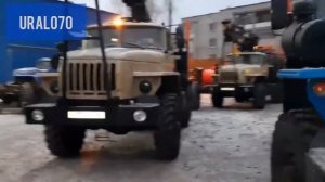Обзор часть вторая подготовка к отгрузке лесовозов Урал 4320 с манипулятором ОМТЛ-97 прицеп роспуск