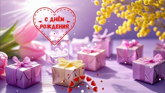 С Днём Рождения! Поздравление Красивая Открытка