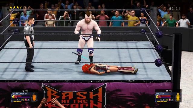 WWE 2K20: Becky Lynch vs Sheamus 1, Intergender wrestling смотреть онлайн