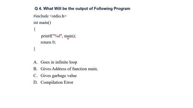 campus questions of c | printf in c | c tricky question | output based questions of c | c mcq quest