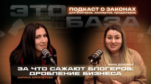 За что сажают блогеров: дробление бизнеса