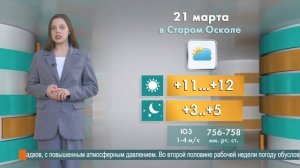 Прогноз погоды в Старом Осколе на 21 марта