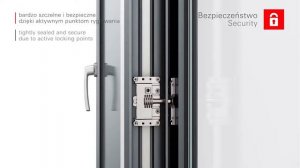 Панорамные двери системы Aluplast SMART SLIDE с фурнирурой Roto Patio Inowa