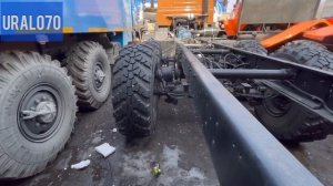 Обзор шасси Урал 4320 длиннобазовый усиленный бескапотник после капитального ремонта с гарантией