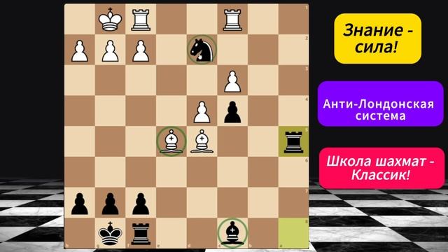 Анти-Лондонская система, играем правильно за чёрных. Знание - сила! Уроки по шахматам