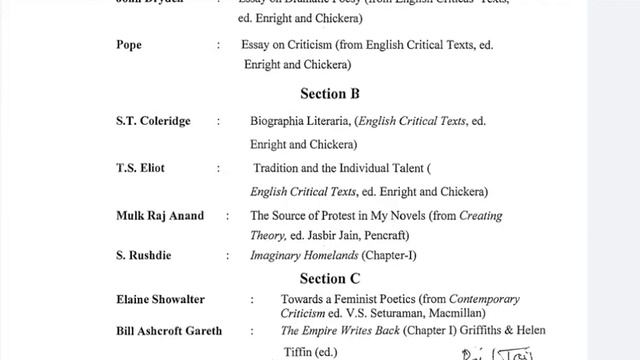 M.A. English literature (Previous+Final) Syllabus 2021-2022 смотреть онлайн