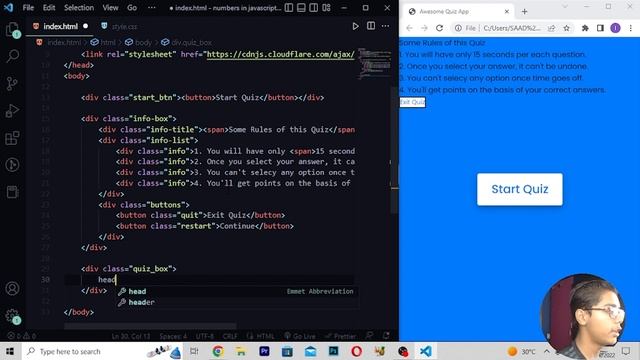 JavaScript Course Project Based Learning #23 - Numbers In Javascript Quiz Application In Javascript