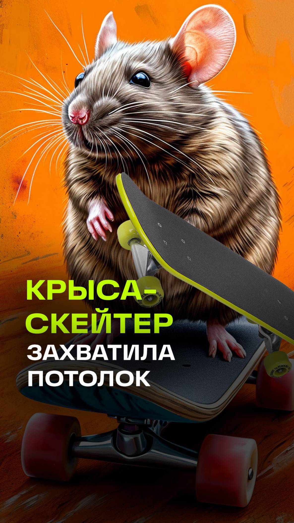 Крысиный Тони Хоук: как натяжной потолок может превратиться в парк развлечений для грызуна