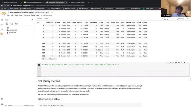 Intermediate Data Manipulation in Python
