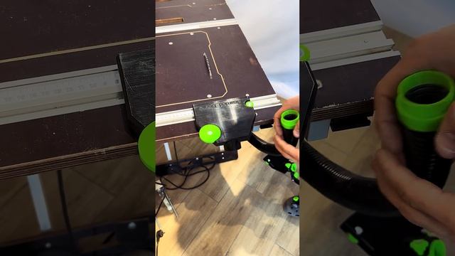 Дополнительное пылеудаление на погружную пилу для верстака #бородатаядверь #пылеудаление #пила #стол