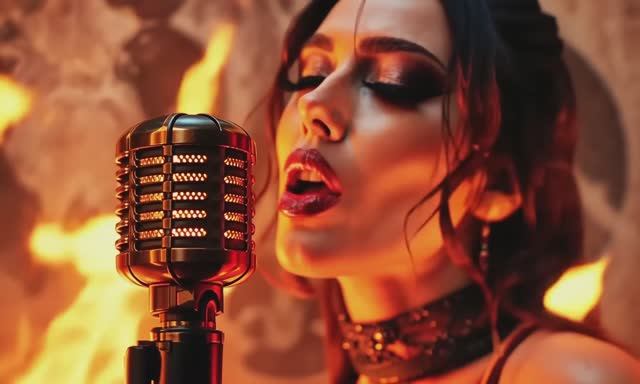 Она ходит в тенях бархатной ночи | She walks in shadows velvet night | AI Cinematic смотреть онлайн