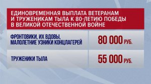 Кабмин РФ утвердил правила единовременной выплаты ветеранам и труженикам тыла к 80-летию Победы.