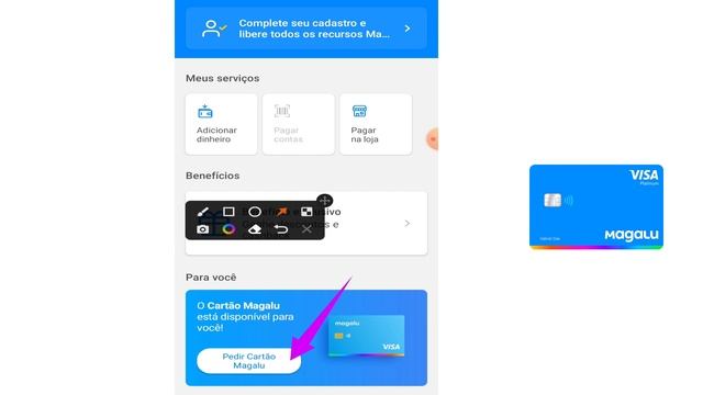 NOVA CONTA DIGITAL COM CARTÃO CREDITO MAGALU PAY