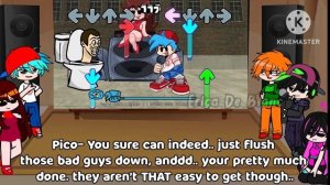 FNF React to Friday Night Funkin' VS Skibidi Toilet | Skibidi Invasion [DEMO] (FNF Mod/Hard)