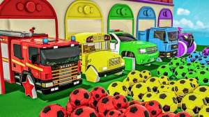 Песенка - Семья пальчиков - Колеса в форме футбольных мячей - Детские стишки и песенки