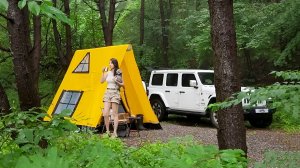 CAMPING IN HEAVY RAIN , DEEP MOUNTAINSㅣRELAXING ASMRㅣAIR TENT
