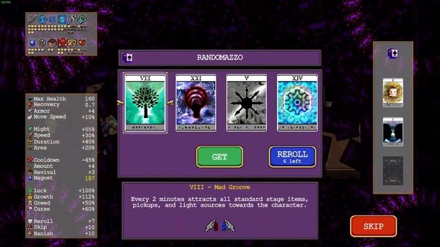 Vampire Survivors - Maruto Cuts / Astral Stair / Unlock Yatta Daikarin, Candybox, Menya, Eskizzibur